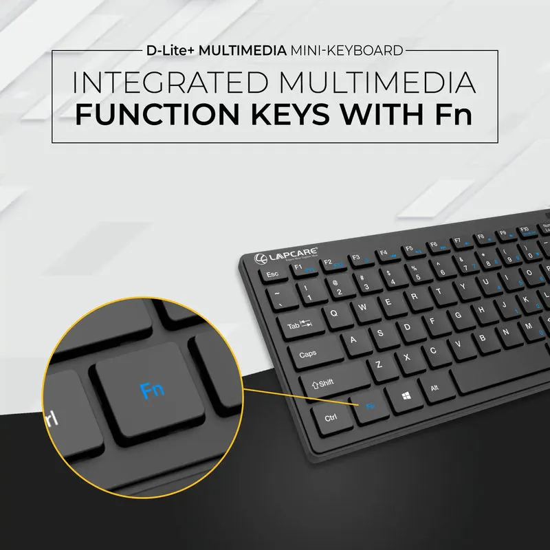 LAPCARE WIRELESS KEYBOARD MINI D-LITE PLUS BLACK view 3